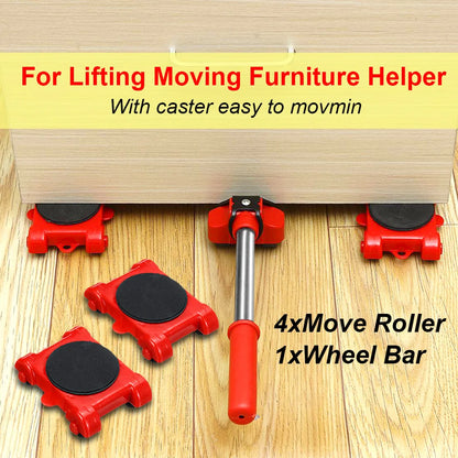 Revolutionize Your Moves with the 5Pcs Heavy Duty Furniture Lifter and Roller Set – Effortlessly Transport Heavy Items!