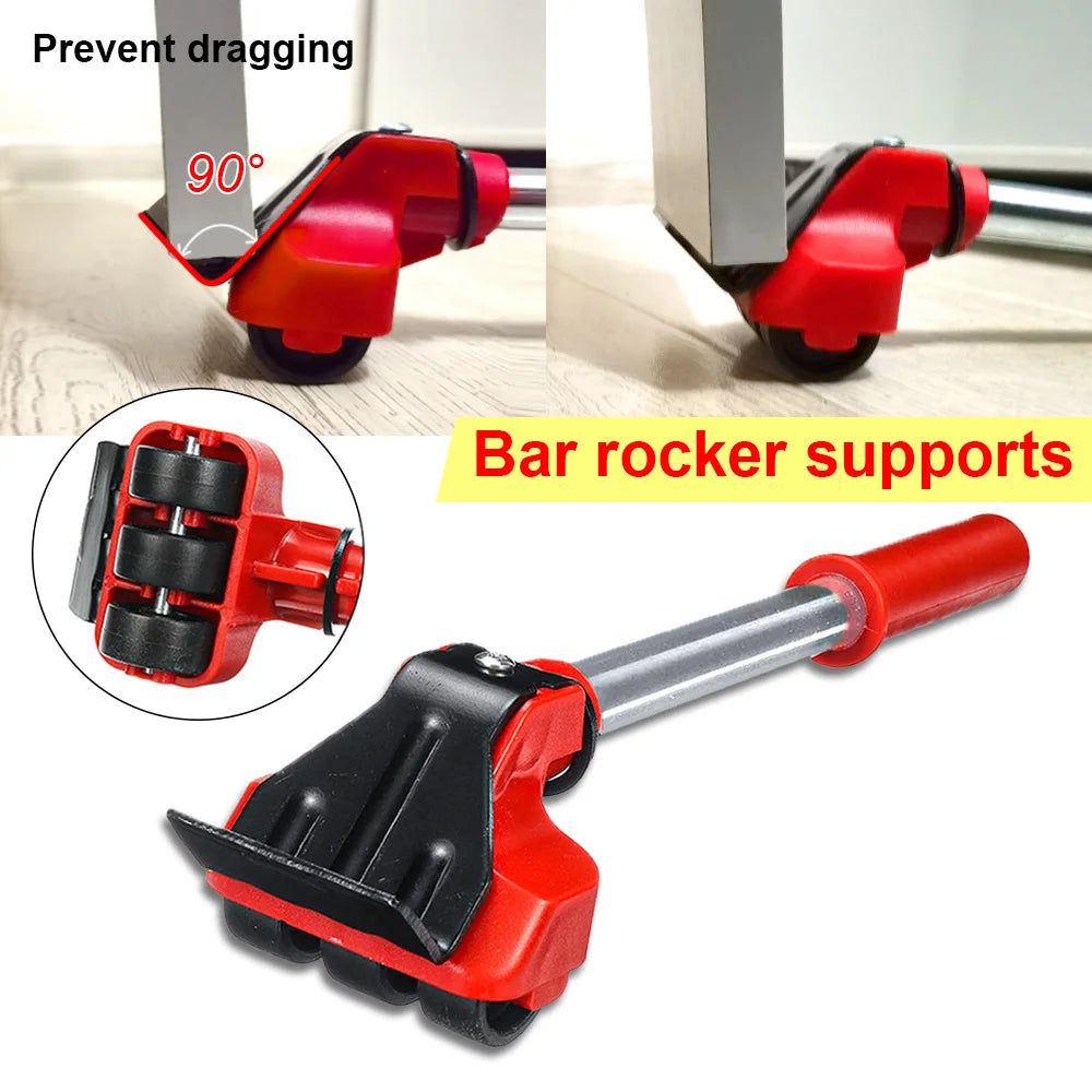 Revolutionize Your Moves with the 5Pcs Heavy Duty Furniture Lifter and Roller Set – Effortlessly Transport Heavy Items!