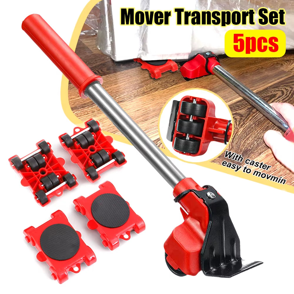 Revolutionize Your Moves with the 5Pcs Heavy Duty Furniture Lifter and Roller Set – Effortlessly Transport Heavy Items!